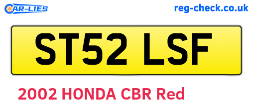 ST52LSF are the vehicle registration plates.