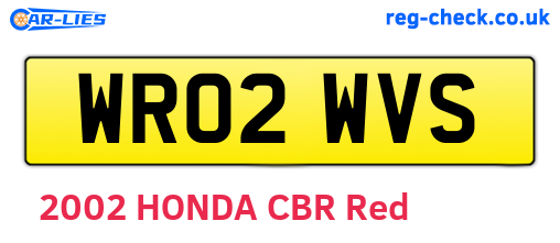 WR02WVS are the vehicle registration plates.