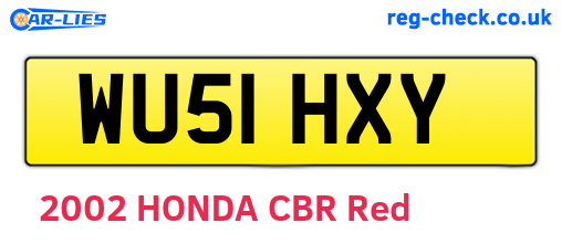 WU51HXY are the vehicle registration plates.