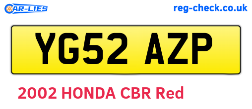 YG52AZP are the vehicle registration plates.