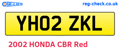 YH02ZKL are the vehicle registration plates.