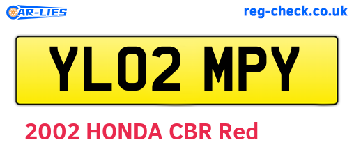 YL02MPY are the vehicle registration plates.