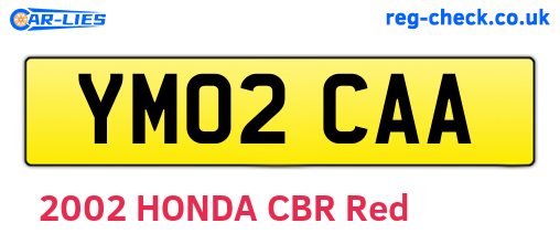 YM02CAA are the vehicle registration plates.