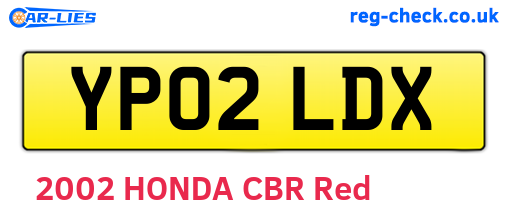 YP02LDX are the vehicle registration plates.