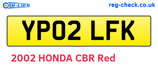 YP02LFK are the vehicle registration plates.