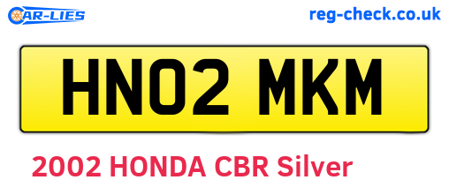 HN02MKM are the vehicle registration plates.