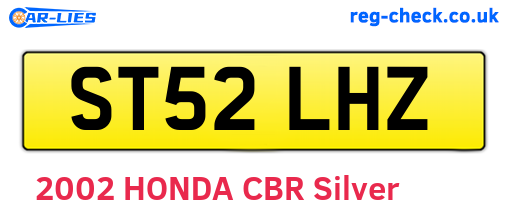 ST52LHZ are the vehicle registration plates.