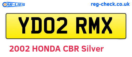 YD02RMX are the vehicle registration plates.