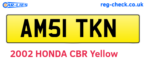 AM51TKN are the vehicle registration plates.