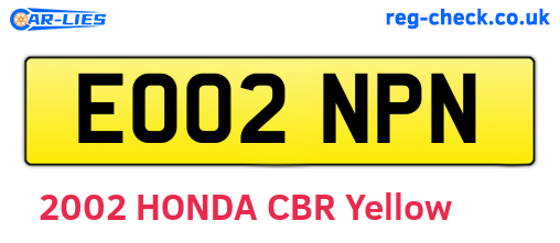 EO02NPN are the vehicle registration plates.