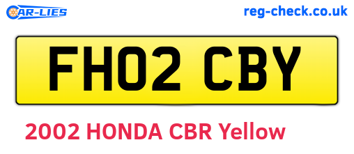 FH02CBY are the vehicle registration plates.
