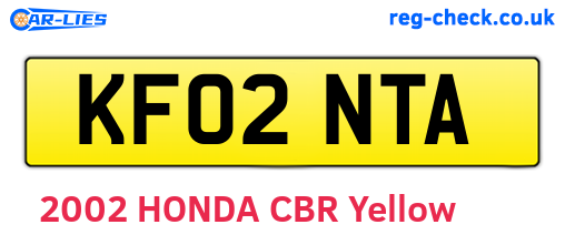 KF02NTA are the vehicle registration plates.