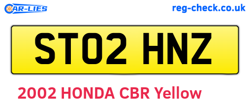 ST02HNZ are the vehicle registration plates.