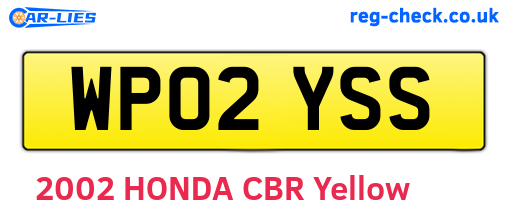 WP02YSS are the vehicle registration plates.