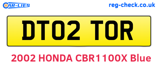 DT02TOR are the vehicle registration plates.