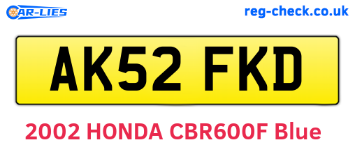 AK52FKD are the vehicle registration plates.