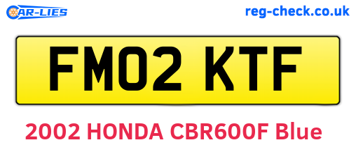 FM02KTF are the vehicle registration plates.