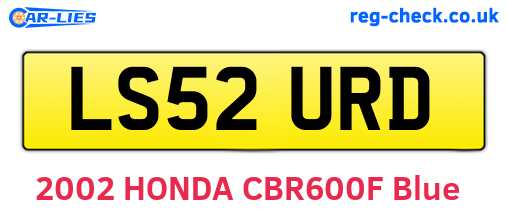 LS52URD are the vehicle registration plates.