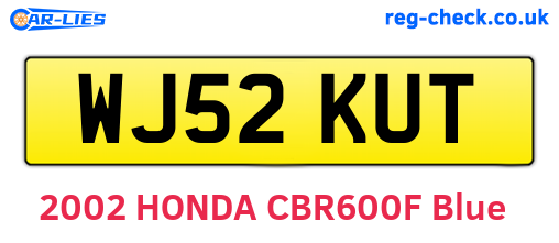 WJ52KUT are the vehicle registration plates.