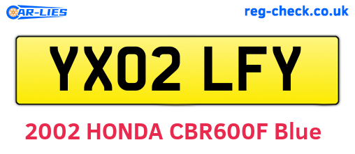 YX02LFY are the vehicle registration plates.