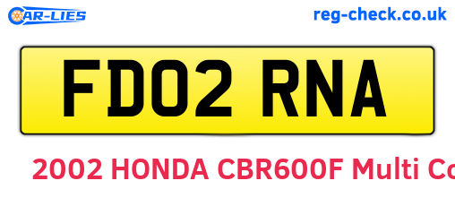 FD02RNA are the vehicle registration plates.