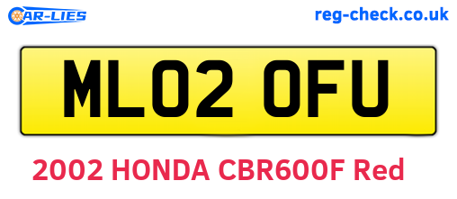 ML02OFU are the vehicle registration plates.