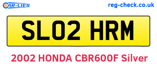SL02HRM are the vehicle registration plates.