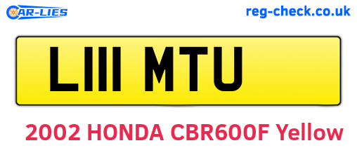 L111MTU are the vehicle registration plates.