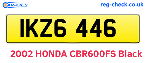 IKZ6446 are the vehicle registration plates.