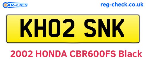 KH02SNK are the vehicle registration plates.