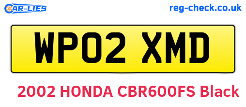 WP02XMD are the vehicle registration plates.