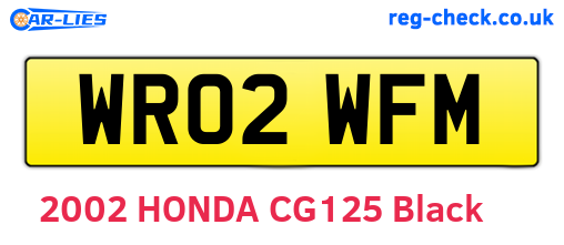 WR02WFM are the vehicle registration plates.