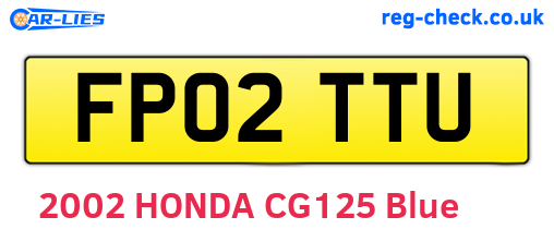 FP02TTU are the vehicle registration plates.