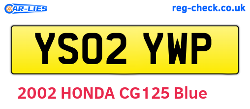 YS02YWP are the vehicle registration plates.