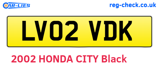 LV02VDK are the vehicle registration plates.