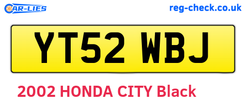 YT52WBJ are the vehicle registration plates.