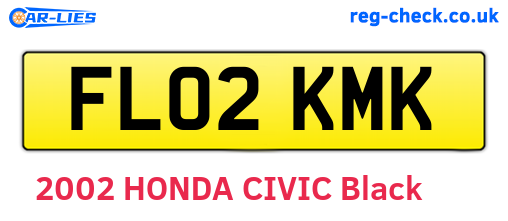 FL02KMK are the vehicle registration plates.