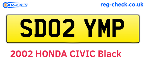 SD02YMP are the vehicle registration plates.