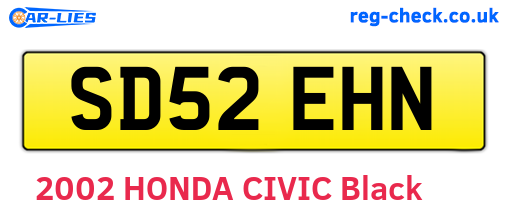 SD52EHN are the vehicle registration plates.