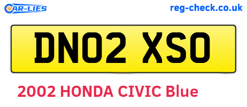 DN02XSO are the vehicle registration plates.