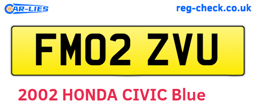 FM02ZVU are the vehicle registration plates.