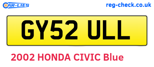 GY52ULL are the vehicle registration plates.