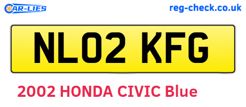 NL02KFG are the vehicle registration plates.