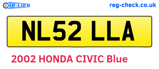NL52LLA are the vehicle registration plates.