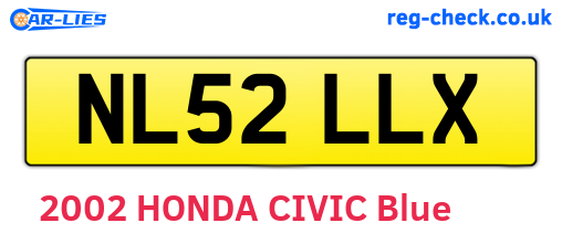 NL52LLX are the vehicle registration plates.