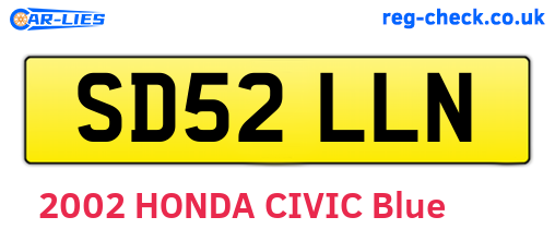 SD52LLN are the vehicle registration plates.
