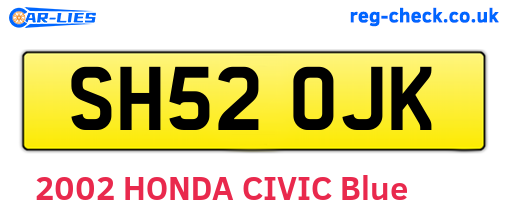 SH52OJK are the vehicle registration plates.