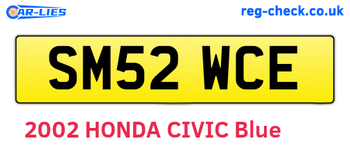 SM52WCE are the vehicle registration plates.