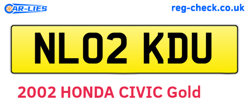 NL02KDU are the vehicle registration plates.