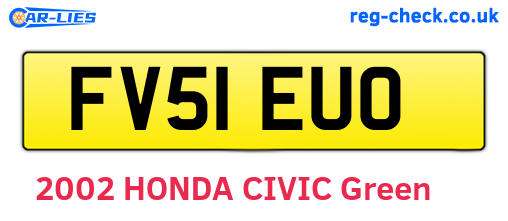 FV51EUO are the vehicle registration plates.